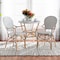 Baxton Studio Naila Classic French Black and White Weaving and Natural Brown Rattan Dining Chair, PK2 210-2PC-12697 - alternate 1